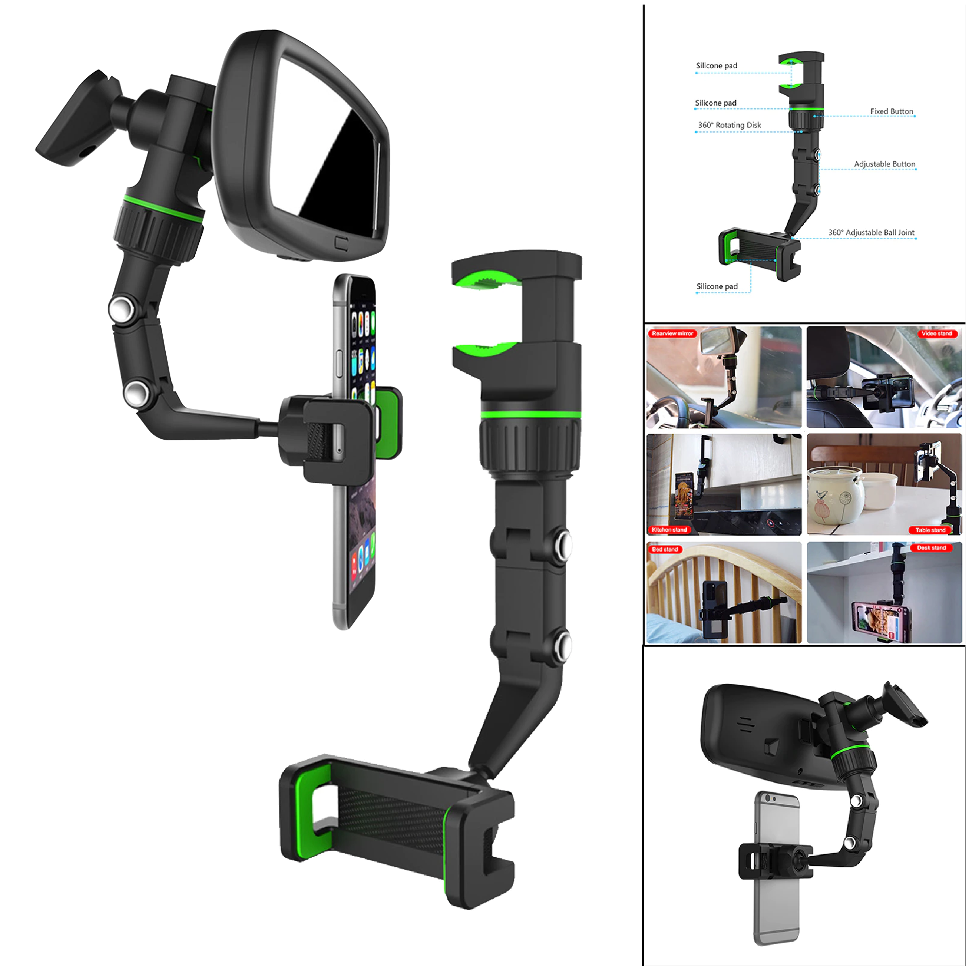 Miniatura 5 de Soporte Celular Holder Espejo Retrovisor